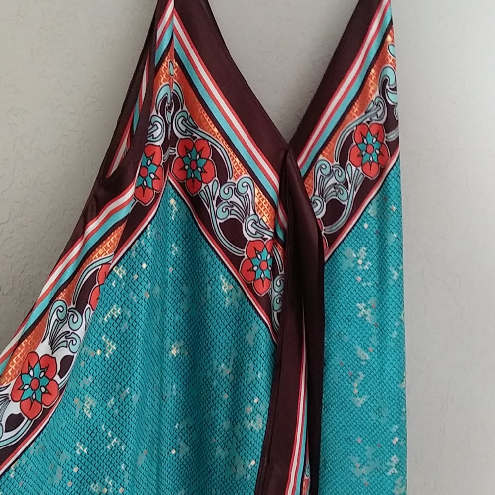 NWOT beautiful silky nwot Scarf dress